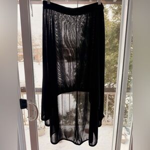 Elegant Black Sheer Skirt